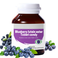 Permen Kunyah Kesehatan Mata Blueberry Lutein Ester dengan DHA dan Karoten OEM