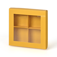 Caja Rígida de Dos Piezas con Ventana, Hecha a Mano, Reciclable, para Empaque de Bombones de Chocolate de Lujo, Personalizable
