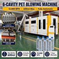 Máquina Sopladora de Botellas PET Estándar Totalmente Automática de 6 Cavidades, 12000 BPH, PLC SMC, Máquina de Moldeo por Soplado y Estirado de Alta Productividad