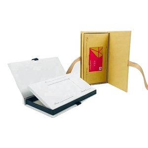 Boîte cadeau personnalisée de luxe en forme de <span class=keywords><strong>livre</strong></span>, finition brillante ou mate, pelliculage UV, emballage rigide pour cartes - Product Image 2