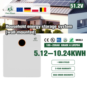 Sistema de Almacenamiento de Energía Híbrido Fotovoltaico para el Hogar Zsen, Sistema <span class=keywords><strong>Solar</strong></span> de Pared <span class=keywords><strong>con</strong></span> Batería LiFePO4 de 30-40KW, 100Ah, 5.12kWh, CAN - Product Image 1