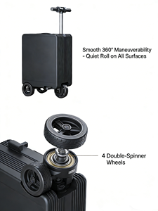 Valise à roulettes personnalisable <span class=keywords><strong>avec</strong></span> logo, scooter électrique 20 pouces <span class=keywords><strong>avec</strong></span> sièges et roues larges, chariot de voyage en gros - Product Image 2