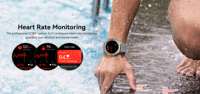 Montre connectée CE FCC RoHS 2024 pour hommes, montre connectée de sport de plein air, étanche 5ATM, GPS intégré, suivi de trajectoire hors ligne, baromètre