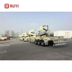 Chargeur latéral de conteneurs d'occasion, élévateur, semi-remorque de <span class=keywords><strong>transport</strong></span>, conteneur de 20 pieds, 40 pieds, 3 essieux, 37 tonnes, remorques de camions porte-conteneurs - Product Image 5