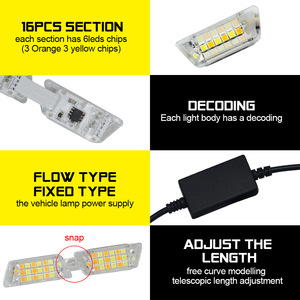Eurs bán chạy nhất đôi màu Led pha lê đèn nước linh hoạt LED ban ngày chạy tín hiệu rẽ - Product Image 5