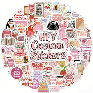 Pegatinas Personalizadas Estilo Literario Rosa, Diseños con Temática <span class=keywords><strong>de</strong></span> Lectura y <span class=keywords><strong>Amor</strong></span>, Decoración para Diario, Tarjetas, Fundas <span class=keywords><strong>de</strong></span> Teléfono, Venta al Por Mayor - Product Image 1