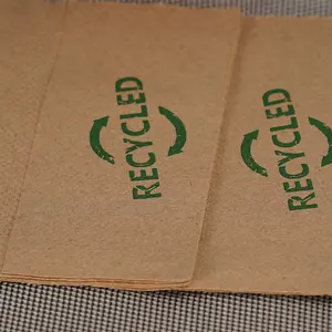 Food Contact Quality 100% Post-consumer Recycled Napkin Biodegradable Brown Napkin