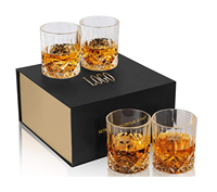 Crystal Old Fashioned Whisky Glasses Unique Bourbon Glass Licor Tumbler Bar Glasses Set