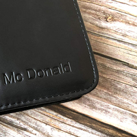 Classeur de portefeuille à 3 anneaux fait à la main en faux cuir véritable 13.3 pouces sac pour tablette à usage quotidien Document ou étui rigide pour ordinateur portable