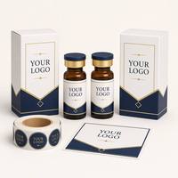 Juego de Etiquetas Personalizadas para Viales y Cajas de Empaque para Botellas Pequeñas de 3ml, 5ml y 10ml