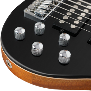 Bullfighter DB-6 6 <b>String</b> Guitar with H-H Active Pickups 24 Frets Mahogany Body Natural Color - Product Image 5