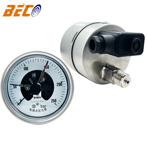 Manomètre industriel à contact électrique en acier inoxydable de 4 pouces, 250 bars, connecteur arrière, manomètre à oxygène - Product Image 6