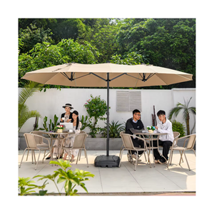 MOJIA 14FT Paraguas Grande <span class=keywords><strong>para</strong></span> Patio Jardín Sombrilla Paraguas Exterior con Luz LED - Product Image 1