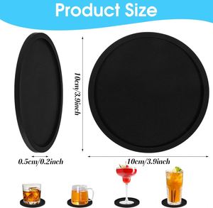 Sous-verres ronds en silicone de 10 cm, personnalisables, résistants à la chaleur, pour tasses et boissons, tapis antidérapants pour mugs à café – Vente chaude - Product Image 2