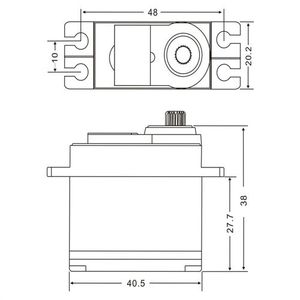 Servo Digital de Metal JX PDI-6209MG 4.8V-6V 2s Deadband 62g, Molde Privado, Guangdong China, para Coche RC 1/10 - Product Image 5