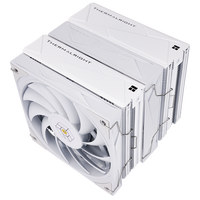 Pour dissipateur thermique double tour Royal Knight 120 WHITE 120mm à roulement fluide PWM pour refroidissement de boîtier d'ordinateur en cuivre et aluminium