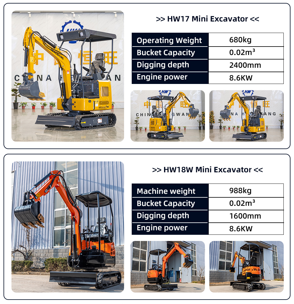 mini excavator used for farm