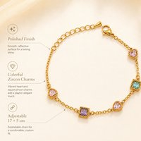 Bracelet tendance en acier inoxydable pour femme, plaqué or 18 carats PVD, avec zircon, style quotidien, bijoux à la mode