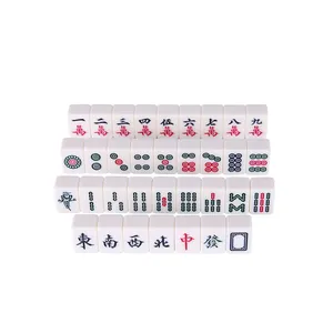 Özelleştirilmiş Glitter Mahjong seti manuel Mahjong