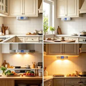 Enceintes stéréo sans fil pour armoire et <span class=keywords><strong>radio</strong></span> FM, avec minuterie d'alarme et écran LCD. <span class=keywords><strong>Radio</strong></span> de <span class=keywords><strong>cuisine</strong></span>. Rendez votre <span class=keywords><strong>cuisine</strong></span> plus élégante. - Product Image 6