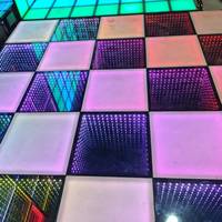 Événement illuminé Pista De Baile Led Dacing Floor 3d Infinity Mirror Stage Light up Wedding Magnetic Led Dance Floor