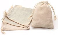 Wehd — pochette en coton et lin, Logo imprimé, personnalisé d'usine, sac pour cadeau écologique à cordon