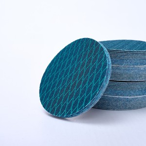 Großhandel Blau Farbe 5 Zoll Größe Blau Farbe Anti Block Schleif scheibe Look und Hoop And paper Grid Aluminium oxid Schleif scheibe - Product Image 1