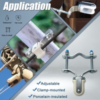 Soporte Ajustable de Porcelana para Cables con Abrazadera de Acero para Instalación en Postes de Soporte de Cables de Entrada Aérea
