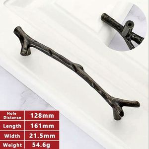 WEKIS Industrial Bedroom <b>Dresser</b> Drawer Handle Black Tree Branch Kitchen Cabinet Metal Handles <b>Knobs</b> Long Wardrobe Handle - Product Image 1