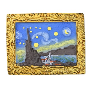 OEM/ODM 3D Relief NFC Aimant de Réfrigérateur Célèbre Peinture Résine Souvenir Cadeau Personnalisé <span class=keywords><strong>Gourmet</strong></span> Van Gogh Iris Communication RFID - Product Image 5