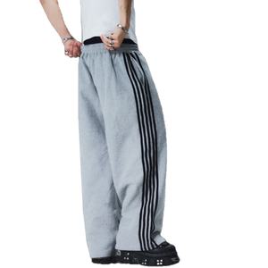 กางเกงลำลองลายทางผู้ชายรุ่นใหม่เอวสม็อคพร้อมเชือกผูกขายดี กางเกงวอร์มขายดี กางเกงจ็อกเกอร์ - Product Image 5