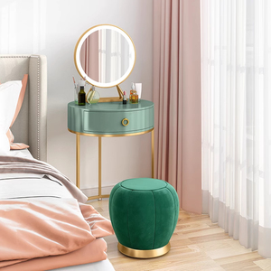 Coiffeuse Moderne Style <span class=keywords><strong>Scandinave</strong></span> avec Miroir LED Intégré, Écologique, Durable, Table de Maquillage Réglable, Gain de Place - Product Image 4