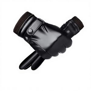 Gants en cuir unisexes à écran tactile transfrontalier, gants d'hiver chauds, imperméables, coupe-vent, rembourrés en velours, gants d'extérieur - Product Image 1