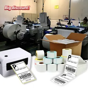 Kertas label pengiriman logistik termal 100*150mm 500 buah Harga bagus perekat diri untuk printer termal