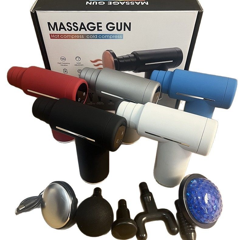 ORANGLES Multifunction Fascia Gun with 6 Speeds & LCD Screen | Hot and Cold Massage Gun, Portable Deep Tissue Percussion Device with 4 Interchangeable Heads for Muscle Relief & Relaxation – Home/Gym/Travel (Qatar) - elegant presentation - exhibiting components - Image 6 of 6 | ideal for home | Discount on Multifunction Fascia Gun with 6 Speeds & LCD Screen | Hot and Cold Massage Gun, Portable Deep Tissue Percussion Device with 4 Interchangeable Heads for Muscle Relief & Relaxation – Home/Gym/Travel (Qatar) Virginia | Free Shipping ORANGLES