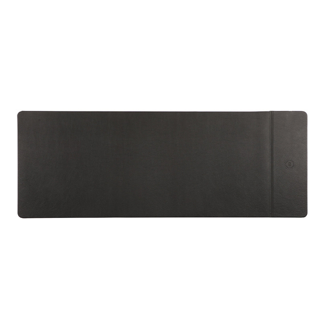 New 2-in-1 Wireless Charging Desk Mat Office Table Mat Gift Keyboard Mat PU Leather Waterproof Mouse Pad with Charger
