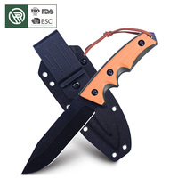 Couteau tactique de camping personnalisable Bochen 2026, lame en acier inoxydable, manche en plastique, qualité DIY pour la survie en plein air et la chasse