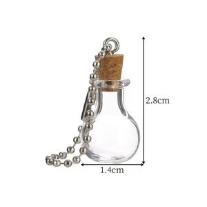 ขวดแก้วใสขนาดเล็ก 2 มล. 3 มล. 5 มล. รูปทรงหลากหลาย ดีไซน์สร้างสรรค์ ไม่ซ้ำใคร พร้อมจุกไม้ก๊อก สำหรับตกแต่งหรือใช้เป็นพวง<span class=keywords><strong>กุญแจ</strong></span> ขายส่ง - Product Image 6