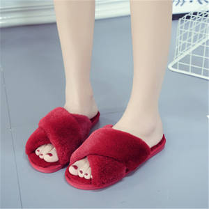 Femmes fourrure hiver chaud pantoufles femmes fourrure pantoufles dames mignon peluche pantoufles L0367/1 - Product Image 4