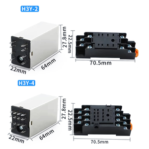 Relais de temporisation à mise sous tension H3Y-2/H3Y-4, mécanique, portable, 8 broches/14 broches, usage industriel, minuterie 5A, 24VDC/220VAC - Product Image 3