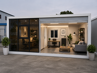 Maisonnette Modulaire Contemporaine Étanche en Acier Préfabriqué, Conteneur Habitable, Abri de Voiture, Toilettes pour Auberge, Bureau Temporaire