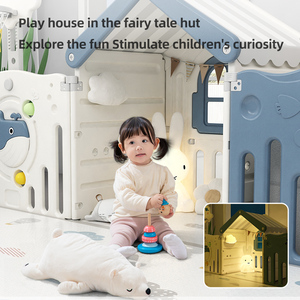 MIGO BEAR Novo Produto Parque de Brincadeiras de Plástico para o Oceano Parque de Brincadeiras Popular Dobrável Grande Cerca Interna para Crianças com Balanço e Escorregador - Product Image 4
