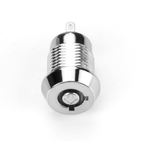 Interruptor de Encendido de Motocicleta de 12 mm con Llave, Juego de Llaves de Bloqueo para Suzuki 2P SPST 1A, Bloqueo de 2 Pines, Impermeable para Automóviles/Marinos