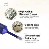 SHDIATOOL Brocas porcelaine brasé sous vide diamant carrelage noyau foret diamant forets scie cloche coupe-trou pour porcelaine céramique
