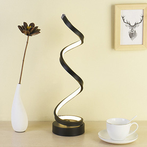 Modern Minimalist Spiral Bedroom Bedside Desk Creative Art Decoration LED <b>Table</b> <b>Lamp</b> - Product Image 4