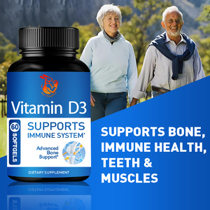 OEM ODM Vitamin D3 Softgels 5000 IU with Vitamin D3 Supports Bone and Immune Health Dietary Supplements Softgels - Product Image 3