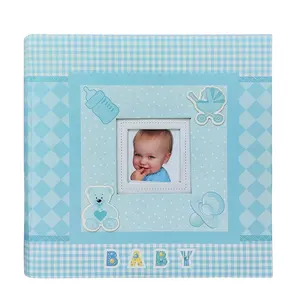 Wholesale lovely baby photo album 4x6 50 sheets book bound paper slip in photo book 6*4 albums