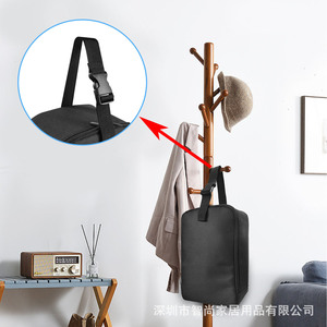 Travel Steam Iron Storage Bag Nylon Black Zipper Closure Portable Carrying Case For Handheld Steamer Garment Bags - Product Image 3