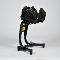 Prix d'Usine Ensemble d'Haltères Réglables en Acier de 40 kg avec Caoutchouc et Kits de Barres et Poids Libres de 24 kg et 40 kg