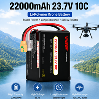Bộ pin UAV 22000mAh 23.7V 6S 10C tốc độ xả cao với đèn báo LED BMS và đầu nối tùy chỉnh
